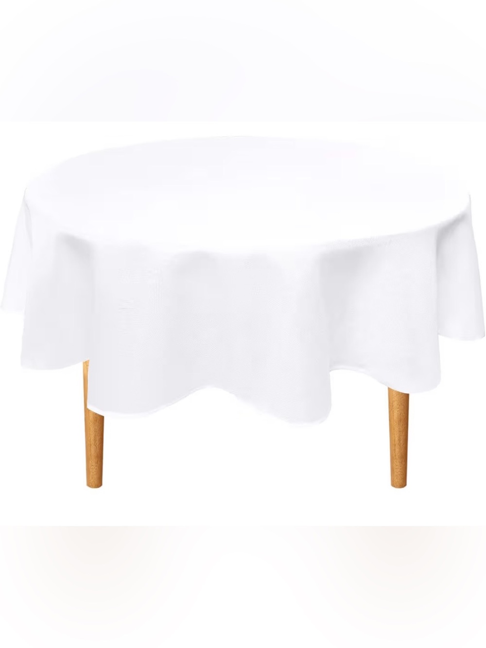 Never Used Round Table Cloths 50” White